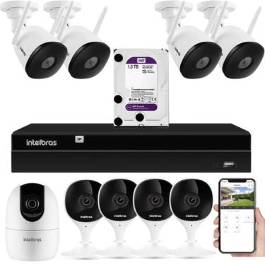 Imagem de Kit Câmeras Mibo Intelbras Wifi 4 Externas E 5 Internas C/hd