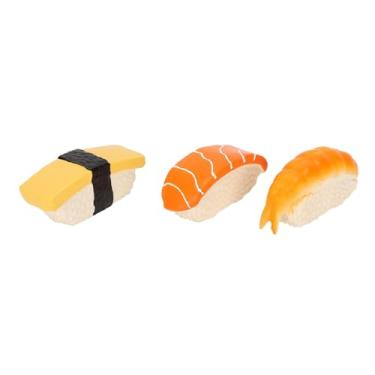 Imagem de Zerodis 3 peças de brinquedos para cães de sushi brinquedo para cães de sushi brinquedos para cães simulação forma de sushi látex macio para cães de pequeno e médio porte simulação de sushi