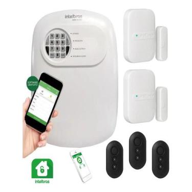 Imagem de Kit Alarme Intelbras Personalizado Celular 2 Sensor Sem Fio