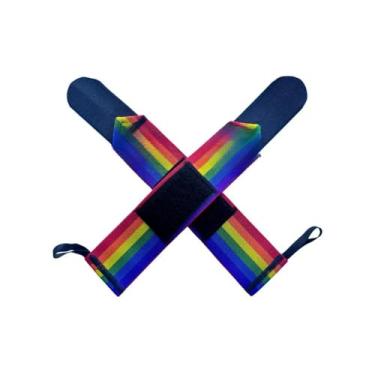 Imagem de Munhequeira Pulso de Suporte com Proteção Articular para Esportes e Atividades Diárias - Confortável e Ajustável(Multicolor)