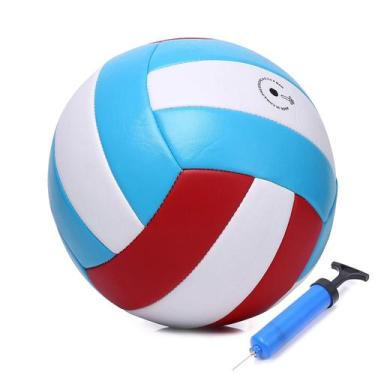 Imagem de Voleibol ABAJI, tamanho oficial, 5, impermeável, PU, vermelho, azul