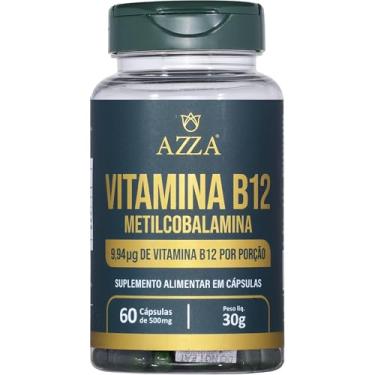 Imagem de Azza, Vitamina B12, Metilcobalamina, 9,94mg, Suplemento alimentar, 60 cápsulas rígidas • 60 doses, Verde