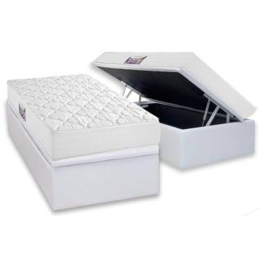 Imagem de Conjunto Box Baú Solteiro: Colchão Espuma Herval D45 Top + Base Crc Linhão White (88x188)