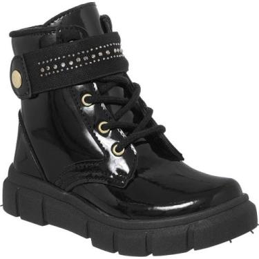 Imagem de Bota Coturno Pinokio Menina Verniz - PINOKIO CALÇADOS, Preto, 28