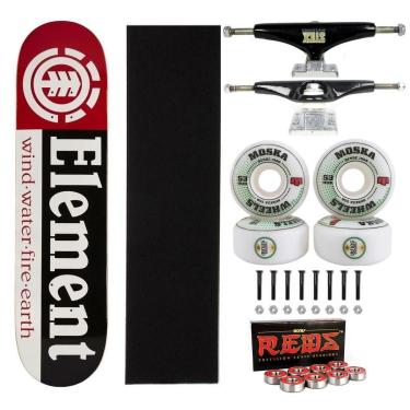 Imagem de Skate Element 8.0 Montado Roda Moska 53mm Red Bones Abec 15-Masculino
