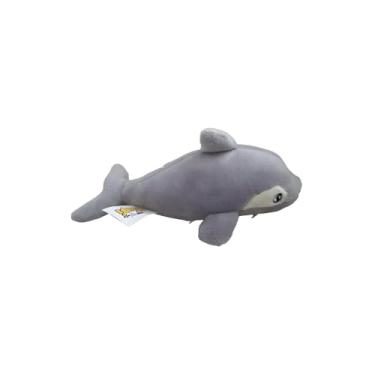 Imagem de Mordedor de Pelúcia para Cães, Formato Baleia, Poliéster, 18cm x 10cm, com Apito Sonoro, para Cães Pequenos e Médios