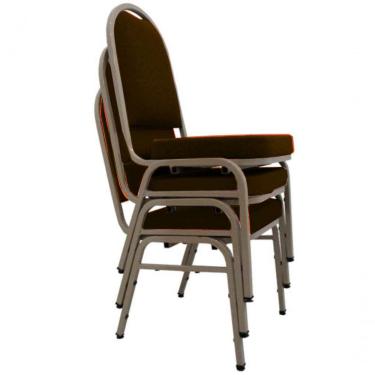 Imagem de 03 Cadeiras Para Hotel E Auditório Linha Hotel Marrom