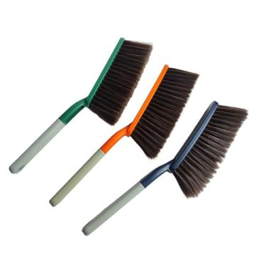 Imagem de Lençóis de cerdas macias escova de limpeza com mão longa, espanador de vassoura de plástico de 38 cm para migalhas de detritos de mesa colcha sofá móveis carro removedor de pelos (pacote com 3)