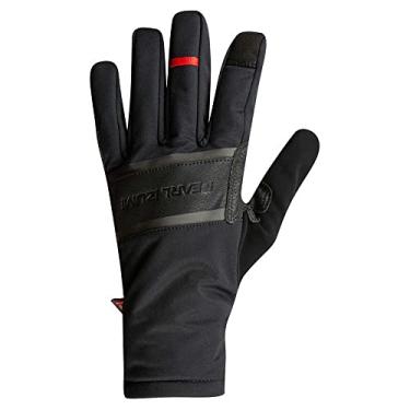 Imagem de PEARL IZUMI Luvas masculinas, luva de ciclismo levemente isolada, AmFIB Lite, Ax Suede Laredo Palm e compatibilidade com tela sensível ao toque, Preto, G