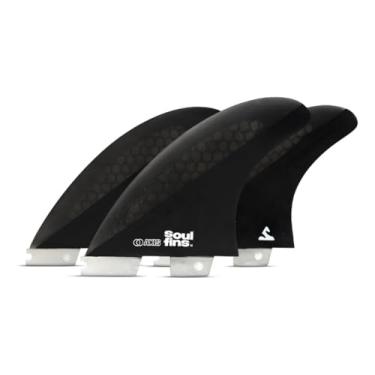 Imagem de Performance TOP! Quilhas Honeycomb Média FCS2 - Núcleo Honeycomb, Curvas Rápidas e Controle + Estojo (Preto, Média)