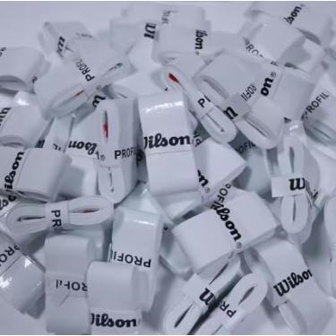 Imagem de Kit 12 Overgrips Wilson Profile Branco – Alta Aderência, Conforto Premium e Durabilidade para Tênis e Beach Tennis