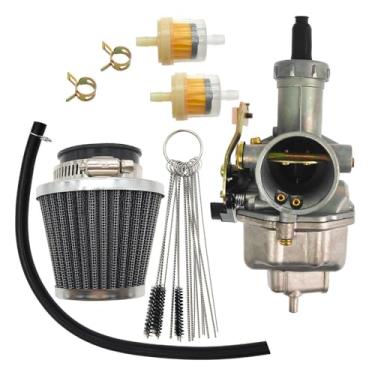 Imagem de Carburador PZ27 150cc 200cc 250cc Dirt Bike substituição 4 tempos para Kazuma Taotao Coolsport Lifan Sunl Buyang Go Kart Carb 27 mm com escova de limpeza de filtro de ar