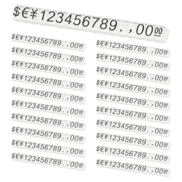 Imagem de PATIKIL Conjunto de 20 cubos de exibição de preços, suporte ajustável para etiqueta de preço removível, número de letras, kit de bloco de dólar para sinalização de exibição de lojas de varejo de joias