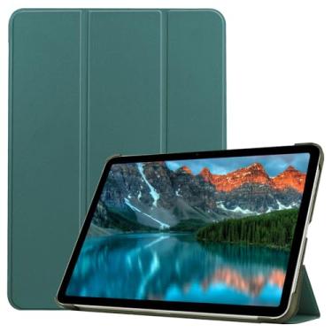 Imagem de Capa fina híbrida para iPad Air 11 polegadas M3 (2025)/M2 (2024), iPad Air 5th (2022)/4th (2020) 10.9, capa protetora à prova de choque, capa para iPad, com parte traseira de TPU macio (verde escuro