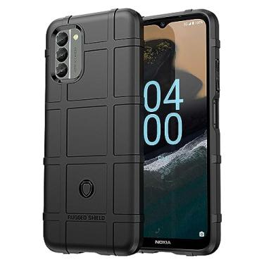 Imagem de IDEWEI Capa para Nokia G400 5G, fibra de carbono refinada, anti-queda, anti-impressões digitais, proteção integral. A capa do telemóvel é compatível com Nokia G400 5G