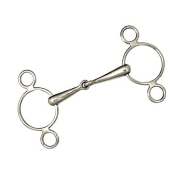 Imagem de Bridão Inox Oco Curto Para Cavalo Articulado Hipismo