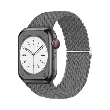 Imagem de Pulseira De Elástico Trançado Solo Loop Para Apple Watch De 45mm 44mm 
