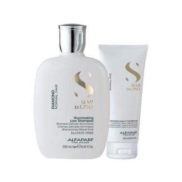 Imagem de Kit Alfaparf Milano Professional Semi Di Lino Diamond - Shampoo e Condicionador Leave-in-Unissex