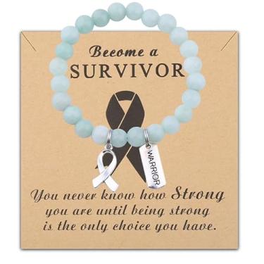 Imagem de Gzrlyf Pots Pulseira de conscientização sobre disautonomia, conscientização, disautonomia, presente de síndrome, câncer cervical, guerreiro, joias de suporte, Medium, Aço inoxidável, Sem Pedra