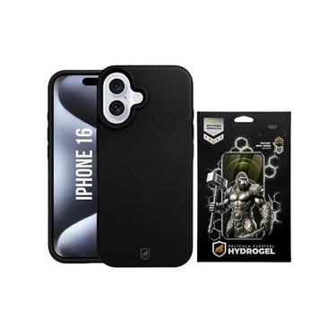 Imagem de Kit Capa Silicon Premium e Película Hydrogel HD para iPhone 16 - Gshield