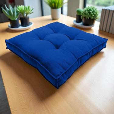 Imagem de Almofada Futon Decoração 70x70 Cm Azul Royal