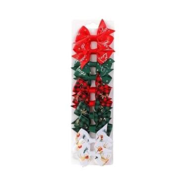 Imagem de Clipes De Cabelo Com Estampa De Papai Noel Para Meninas, 10 Peças, Ace