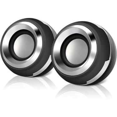 Imagem de Par de Caixinhas de Som Compactas – Potência, Qualidade e Design Minimalista | USB + P2 para PC e Notebook