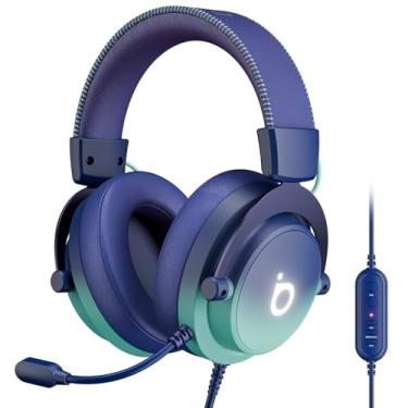 Imagem de Basike Headset Gamer Pro Ba-FON340 - Fone de ouvido jogos para PC com Microfone, Modo FPS/Música, Falante de 50mm, Almofadas macias, USB Compatível com Win7/10/11/MAC/PS4/PS5 (Azul)