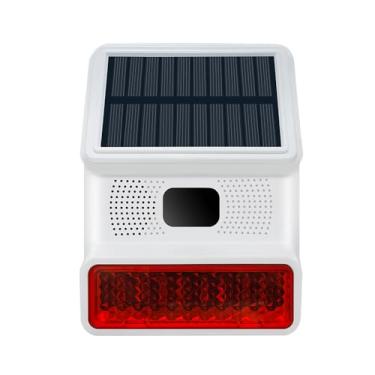 Imagem de Alarme de Luz Estroboscópica Solar com Detector Movimento Indução Infrarrova IP65 - -interferência para Casa Fazenda Gal