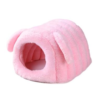 Imagem de WeiLaiKeQi Cama/Casinha/Esconda para Hamster, Casa para, Confortável e Adorável para o Inverno, Quente para Pequenos Animais, Ideal para, Rosa