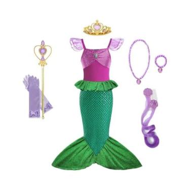 Imagem de Fantasia De Princesa Elsa Anna Rainha Da Neve Frozen Jasmine Para Meni