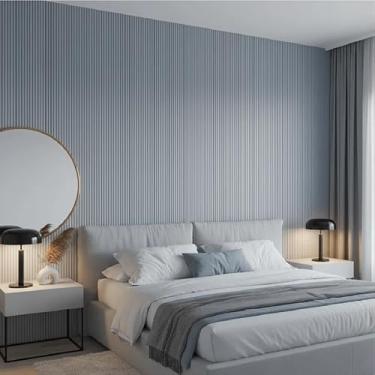 Imagem de Meu Rodapé Painel Ripado Autocolante Flexível de EVA Branco | Linha Slim (Branco, 10 Metros)