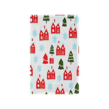 Imagem de Wassud Placa de cobertura para interruptor de luz, casas, vermelhas, simples, decorativas, placa de parede para tomadas elétricas, interruptor único, 11 x 7 cm