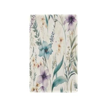 Imagem de Wassud Capa de interruptor de luz decorativa placa de parede para tomadas elétricas florida prado em branco 4,53 x 2,76 polegadas