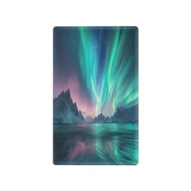 Imagem de Wassud Placa de cobertura para interruptor de luz, 1 capa de tomada em branco, placa de parede, tomadas elétricas decorativas, luzes do norte, decoração de sala de estar