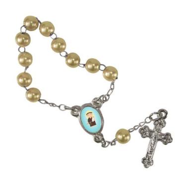 Imagem de Mini Terço de Santo Antônio Infantil - SJO, Creme