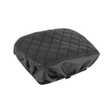 Imagem de ACROPIX Tampa do console central do carro, apoio de braço, capa protetora de couro de microfibra de substituição para Ford Explorer 2011-2015, tampa do apoio de braço, não inclusa, peças pretas de