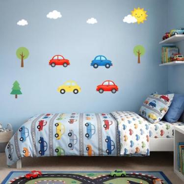 Imagem de Adesivos de Parede Carros Coloridos, Tema Infantil, Decoração Quarto C