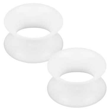 Imagem de ONESING 2/8 peças de calibres de silicone para orelhas 00G-25 mm Medidores de túneis de orelha flexíveis, calibres de orelha com alargador de orelha hipoalergênico, conjunto de alongamento para