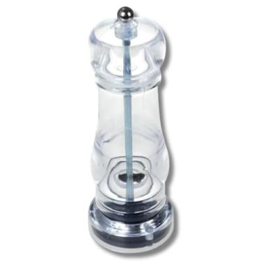 Imagem de Moedor Manual de Temperos, Sal e Pimenta, Transparente, 16 cm, para Condimentos e Cozinha