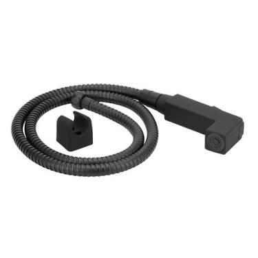 Imagem de Kit Ducha Higiênica Gatilho Quadrado + Flexível 1,80 Preto - Modelar