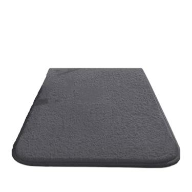Imagem de Tapete de banheiro antiderrapante espesso - tapete absorvente para chuveiro e vaso sanitário (cinza escuro, 60 x 90 cm)