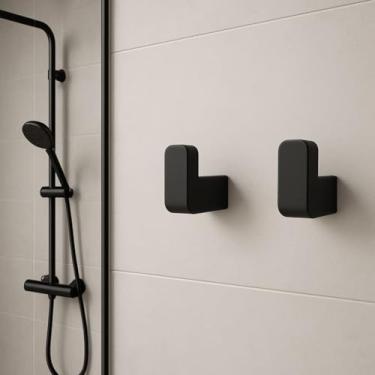 Imagem de Kit 6 Ganchos Adesivos Retangulares Multiuso para Toalhas e Panos – Suporte de Parede sem Furo com Fita Dupla Face (2)