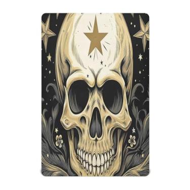 Imagem de JUZIHAI Lençol de berço de Halloween para meninos e meninas, capa de colchão de bebê macio elástico respirável para berço padrão e cama infantil, 132 x 71 cm