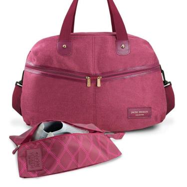 Imagem de Conjunto Bolsa De Viagem Com Porta Sapato Jacki Design Vinho