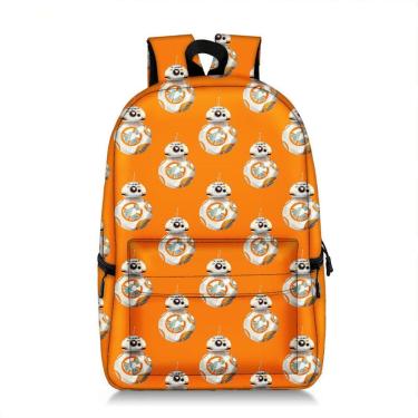 Imagem de Mochila escolar Anime BB8 para crianças, mochila escolar casual