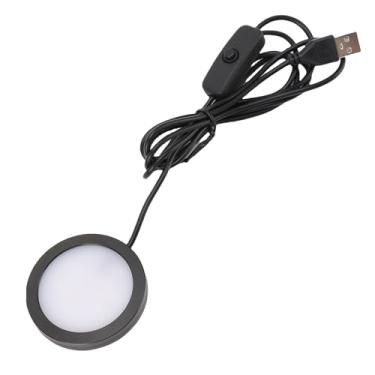 Imagem de Jectse Refletor LED de Luz Redonda para Gabinete Sob a Iluminação do Gabinete Mini Refletor LED Caixa de Alumínio Ultrafina Com Cabo de 1,5 M para de Exibição de Cozinha de