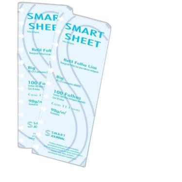 Imagem de Kit 2 Refil Caderno Inteligente 90G 100 Folhas Liso Grande