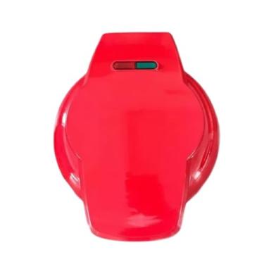 Imagem de Máquina De Donuts Elétrica Portátil Rápida E Prática Antiaderrente 110V Assa 7 Mini Rosquinhas Confeitaria Premium (Vermelho)