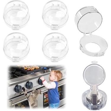 Imagem de 7 Tampa do botão de fogão a gás de segurança infantil, resistência a altas temperaturas, evita vazamento acidental de gás para cozinhas domésticas